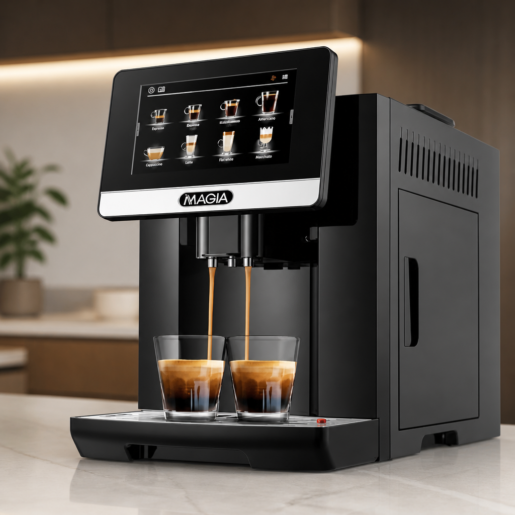 Zulay Magia Fully Automatic Espresso Machine With Grinder - 19 Customizable Coffee Options - Auto-Cleaning For Easy Maintenance - Milk-Foam System For Latte, Cappuccino, Macchiato - OG Silver