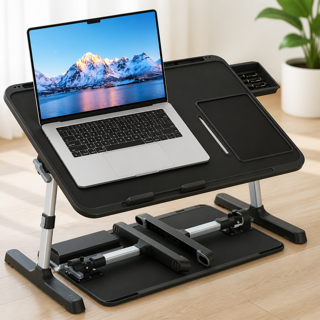 Adjustable Lap Desk, XXL-Large Foldable bed table tray for Adults