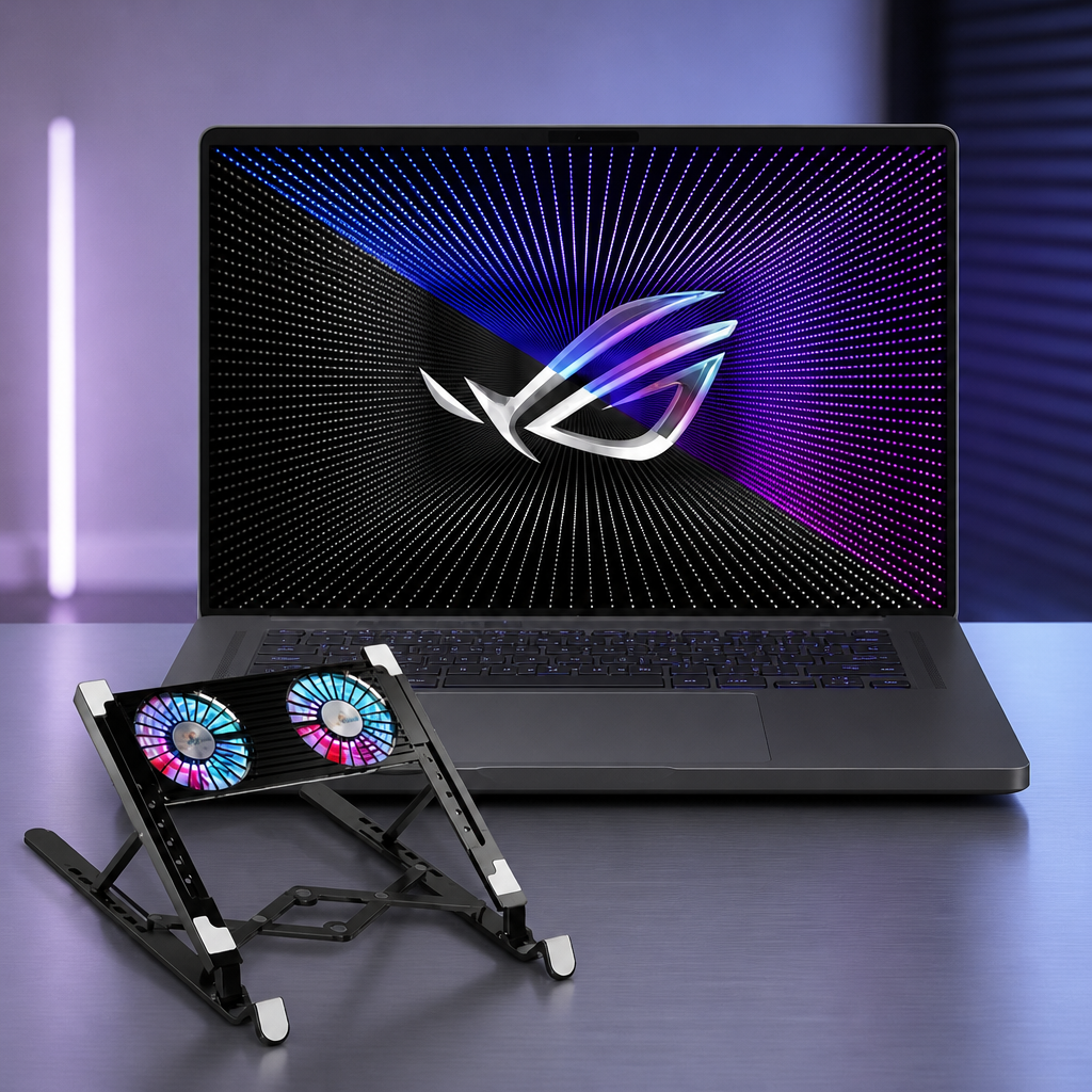 ASUS ROG Zephyrus G16 VR-Ready Gaming Laptop, 16" FHD 165Hz IPS, Intel i7-13620H, NVIDIA GeForce RTX 4070, 48GB RAM, 2TB SSD, Win 11 Home, Bundle with PCO Notebook Folding Radiator, Laptop Cooler