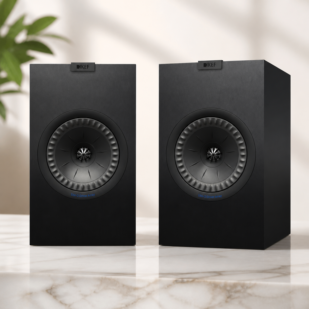 KEF Q350 Bookshelf Speakers (Pair, Black)