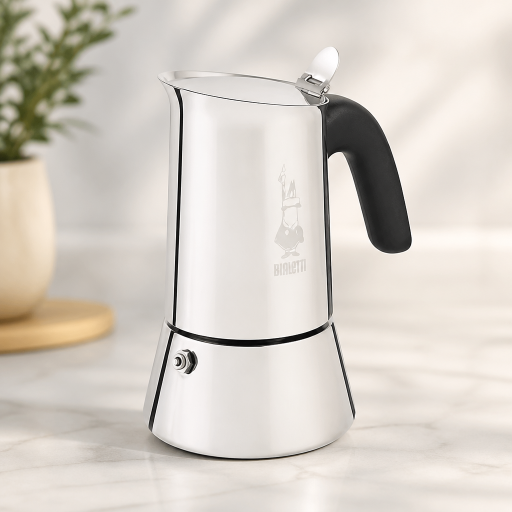 Bialetti - Venus Induction, Stovetop Coffee Maker, Suitable for all Types of Hobs, Stainless Steel, 6 Cups (7.9 Oz), Silver