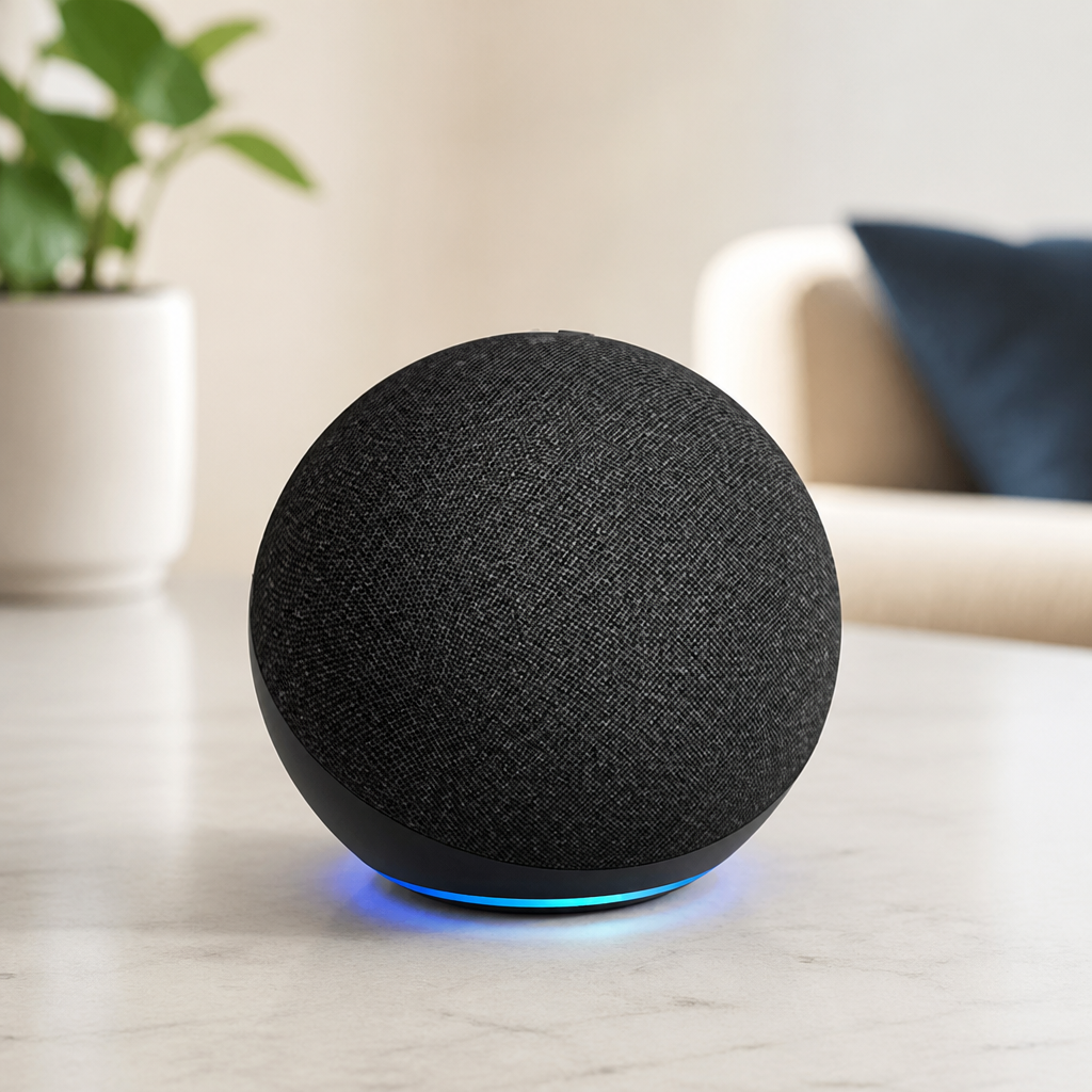 Amazon Echo (newest model), Alexa speaker with premium sound, Ideal for large bedrooms, living rooms and kitchens, Charcoal