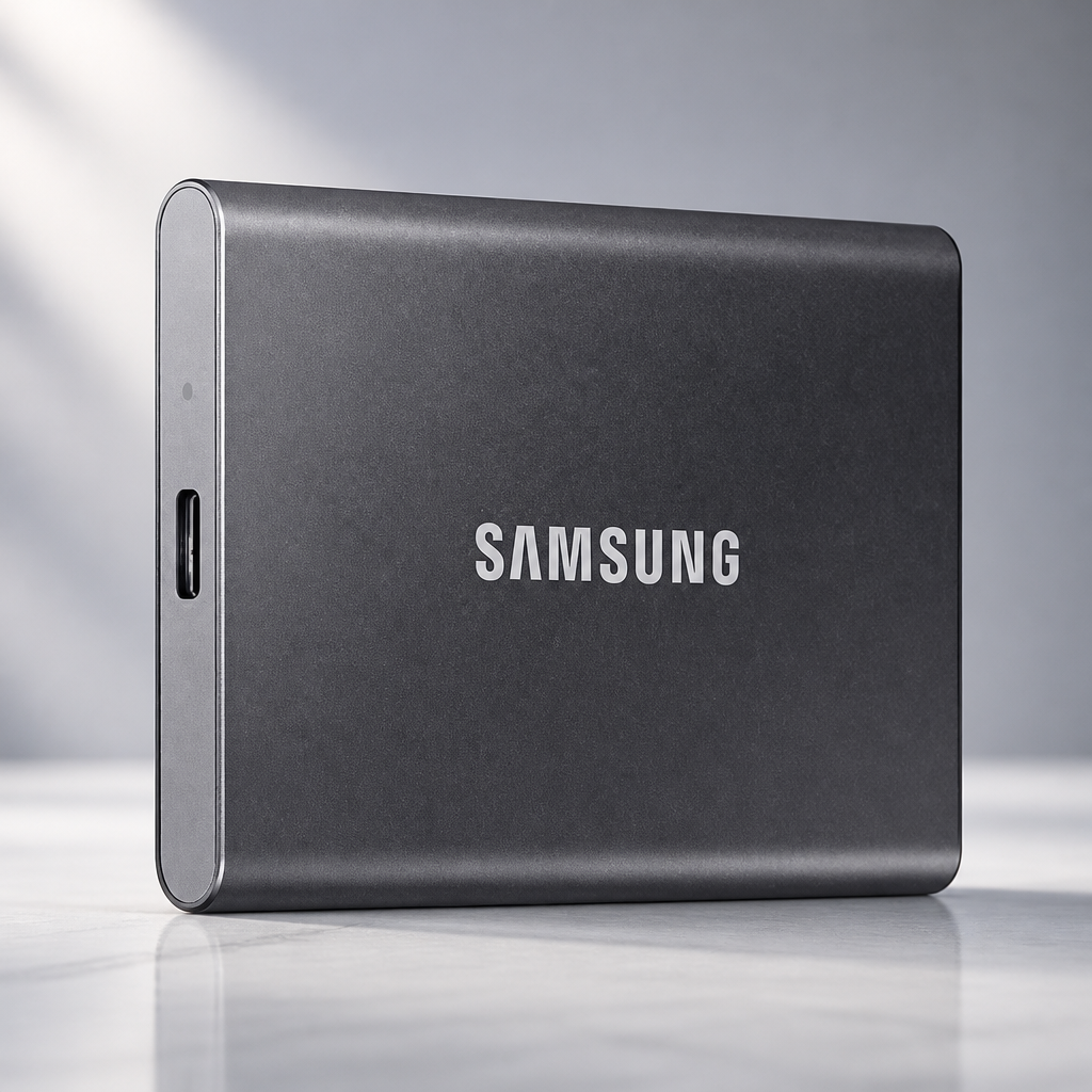 Samsung T7 Portable SSD 2TB Titan Gray, USB 3.2 Gen 2, Up to 1,050MB/s